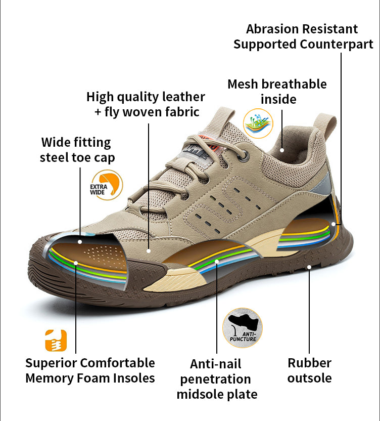 Sneaker Fashion Safety Shoes | Anti Slip | Comfortable